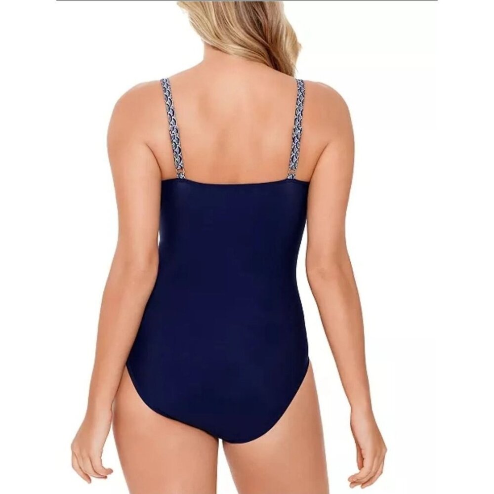 Swim Solutions 8 One-piece Swimwear Rosie Nauti High-Neck Mio Mesh Swimsuit - Picture 4 of 10